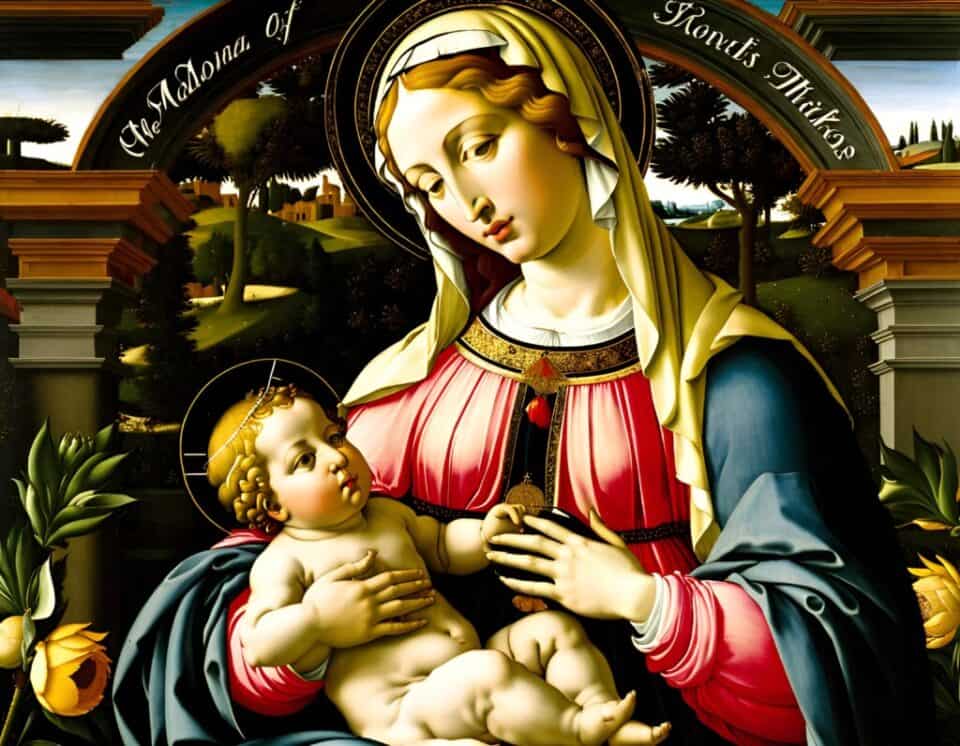sandro botticellis renowned piece 22the madonna of the pinks