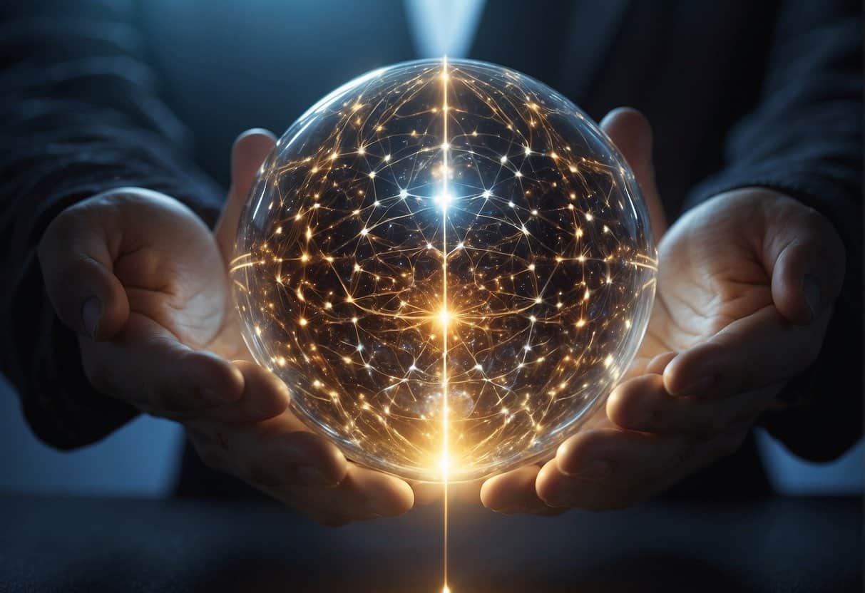The Three Body Problem 2 The Three Body Problem | Hands holding glowing, interconnected network sphere.