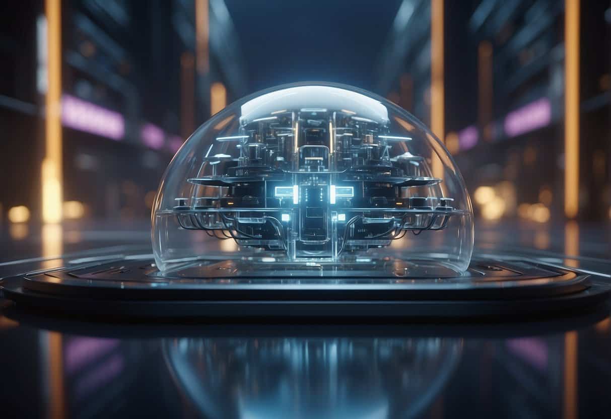 Cerebral Sci-Fi and Mind Travel 5 Cerebral Sci-Fi and Mind Travel | Futuristic cityscape with illuminated transparent dome structure.