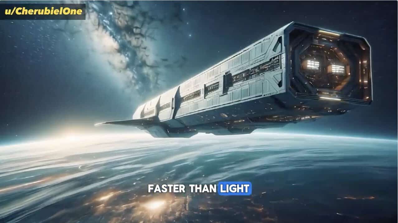 The humans do not have a Hive Mind Cerebral Sci-Fi and Mind Travel | Spaceship soaring above planet at light speed.