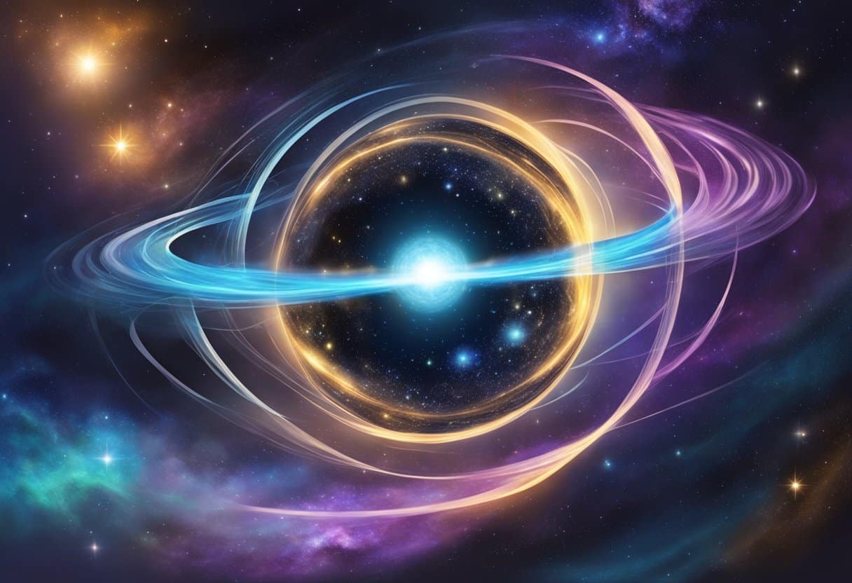 The Meaning of Life 8 The Meaning of Life according to Seth | Vibrant cosmic wormhole with swirling light rings.