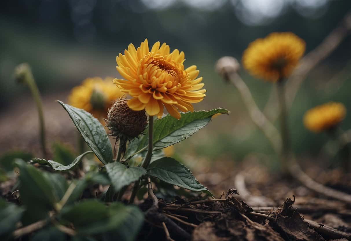 Inner Character 2 Inner Character | Vibrant yellow dahlias blooming in soft-focus garden.