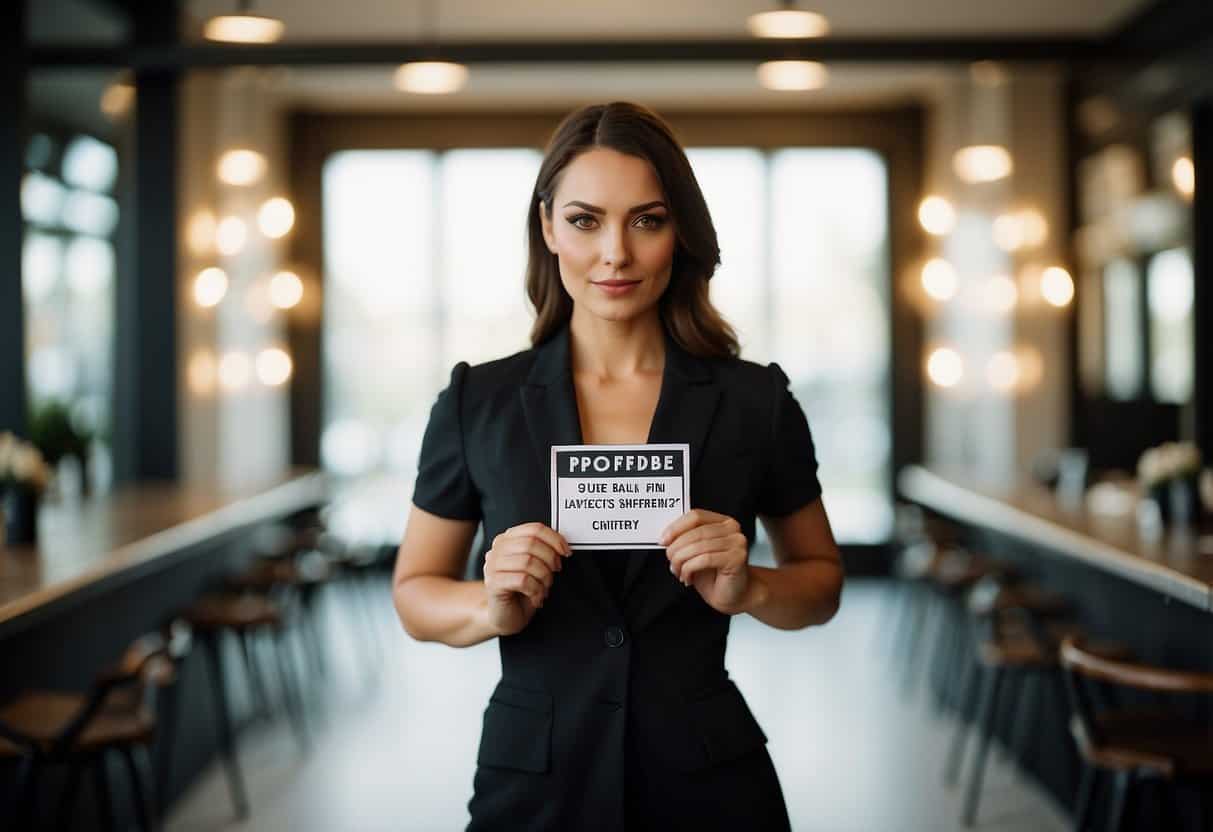 hot and beautiful 5 hot and beautiful | Professional woman holding a card in modern office
