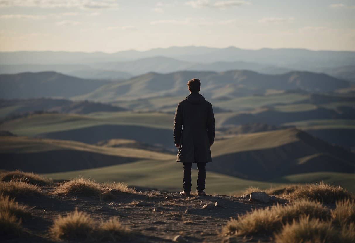 Dreams and Value Fulfillment 6 Dreams and Value Fulfillment | Man overlooking vast rolling hills at sunset