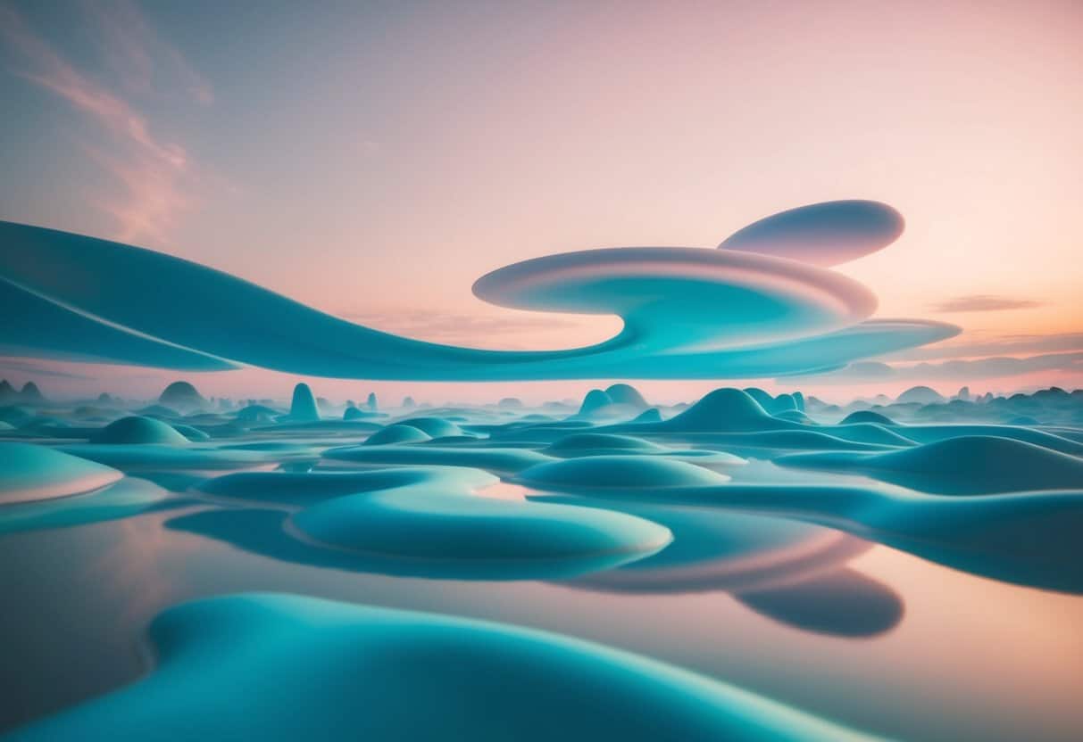Concept of Thought 2 Concept of Thought | Surreal landscape with smooth, flowing shapes at sunset
