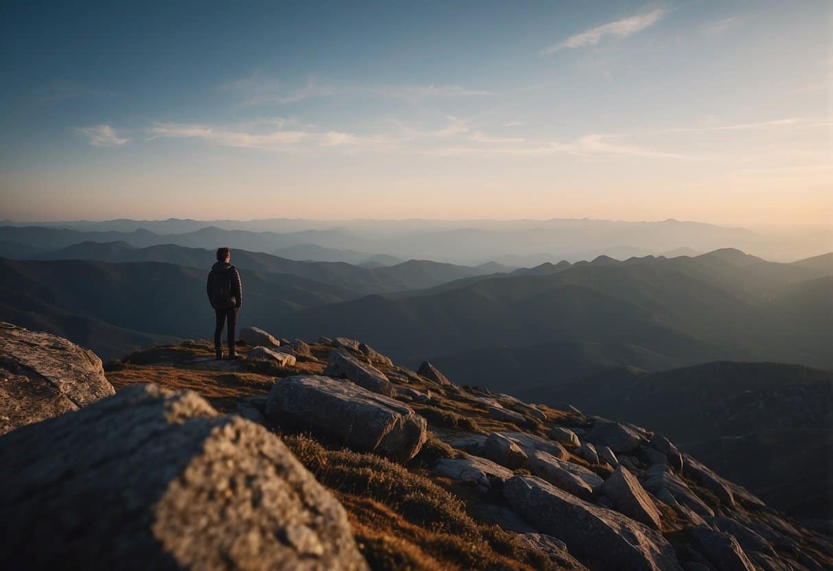 Love Death and Existence 7 Love Death and Existence | Person overlooking vast mountain ranges at sunset
