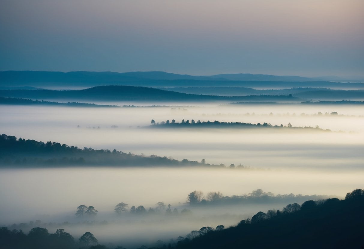 Life is a dream 2 Life is a dream | Misty hills and trees at dawn
