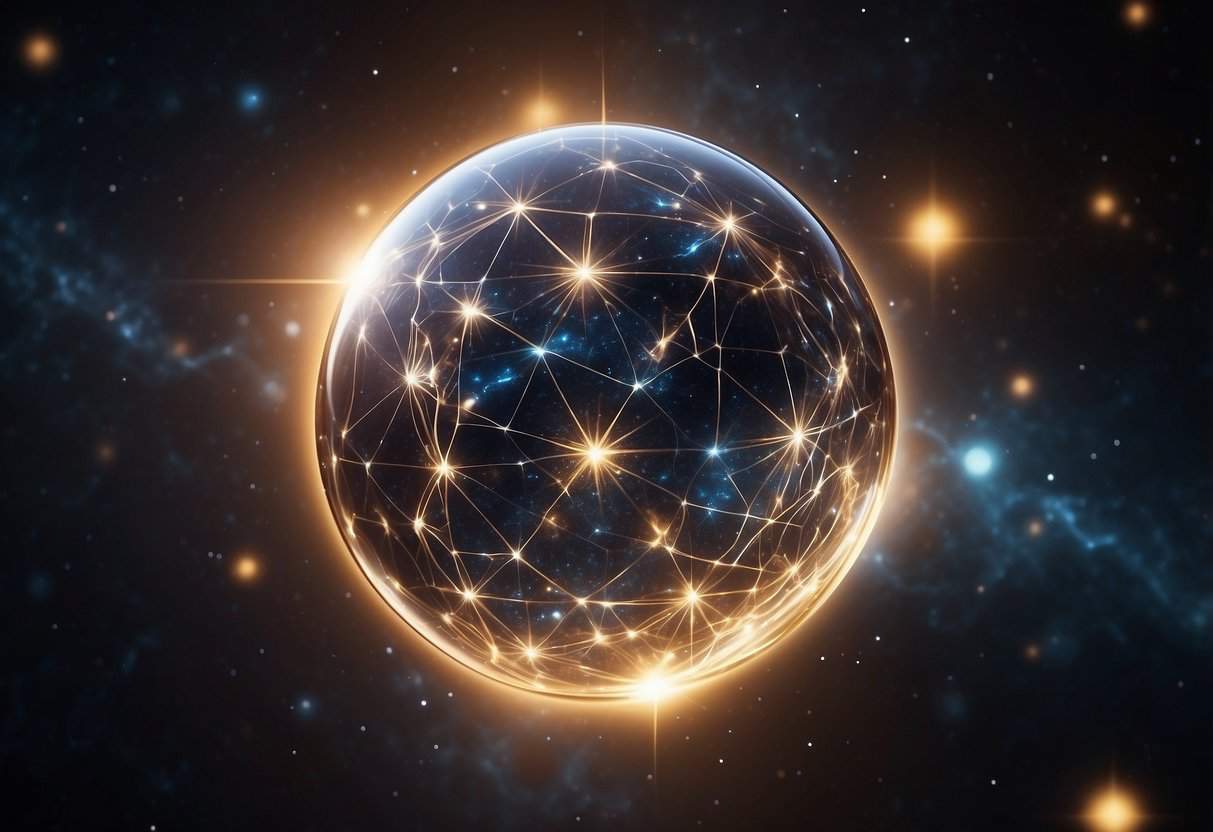 Love Death and Existence 8 Love Death and Existence | Illuminated digital network globe against starry space background
