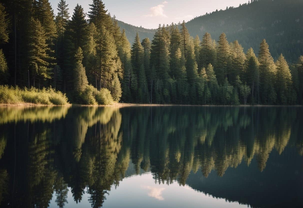 Life’s Challenges Life’s Challenges | Serene forest lake reflecting trees at sunset
