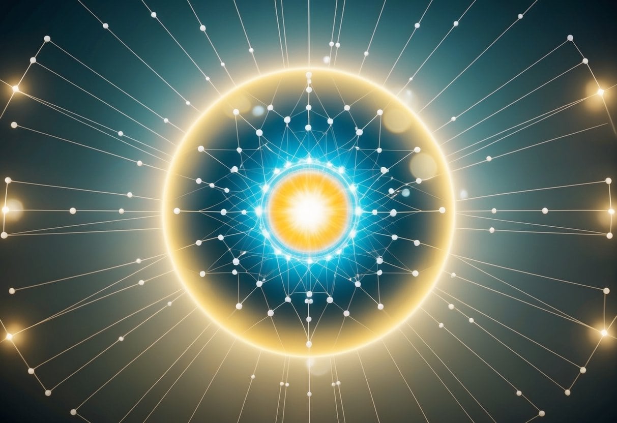 The God Within 3 The God Within | Abstract network connections with glowing center