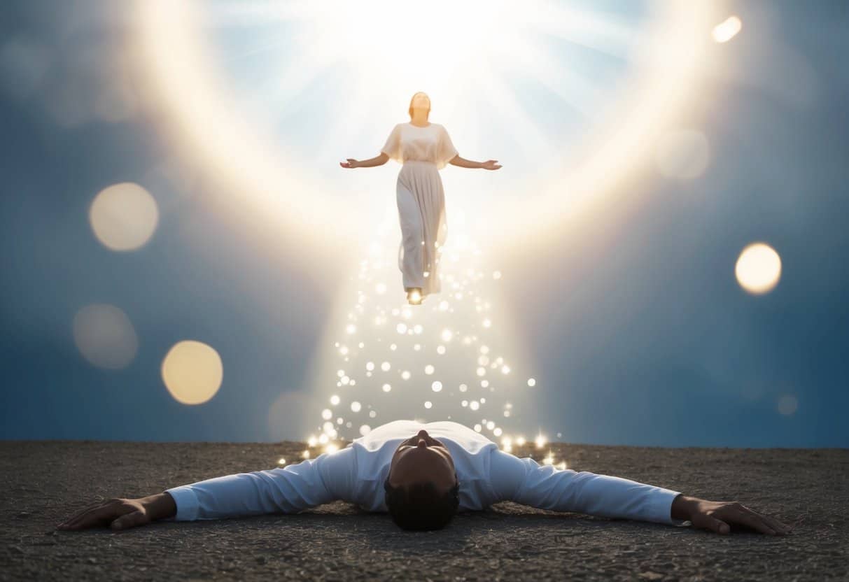 Life After Death 4 Life After Death | Spiritual scene with levitating woman and prostrate man