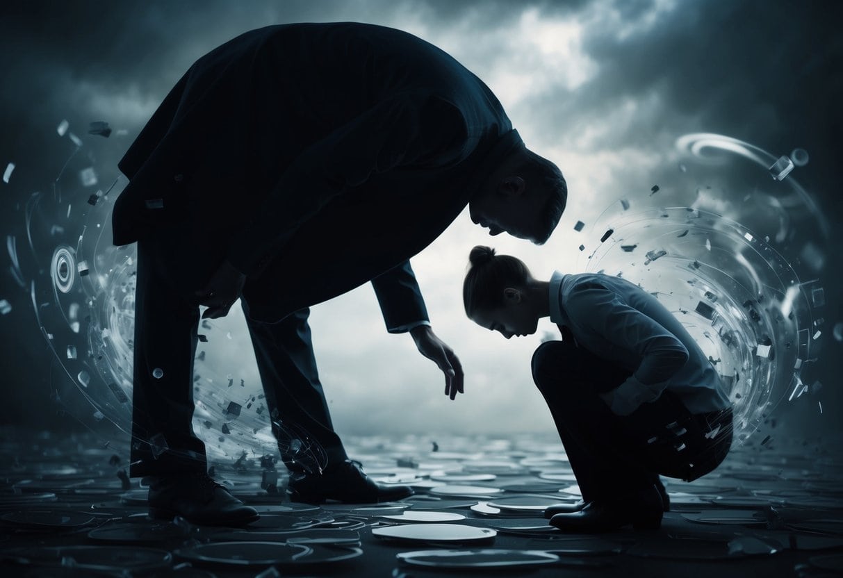 The Power Of Your Mind 5 The Power Of Your Mind | Surreal scene of two people with time-shattering effects