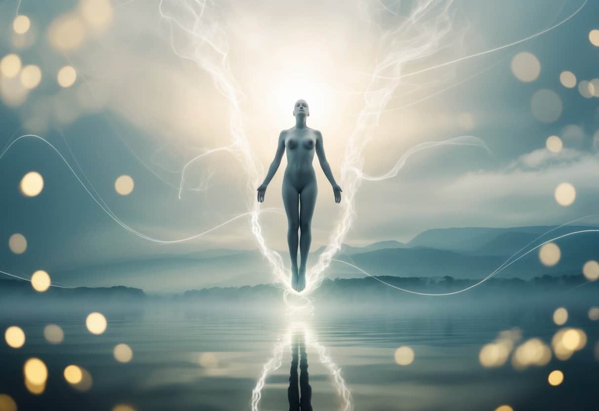 Life After Death 1 Life After Death | Silhouette walking on water with mystical energy aura