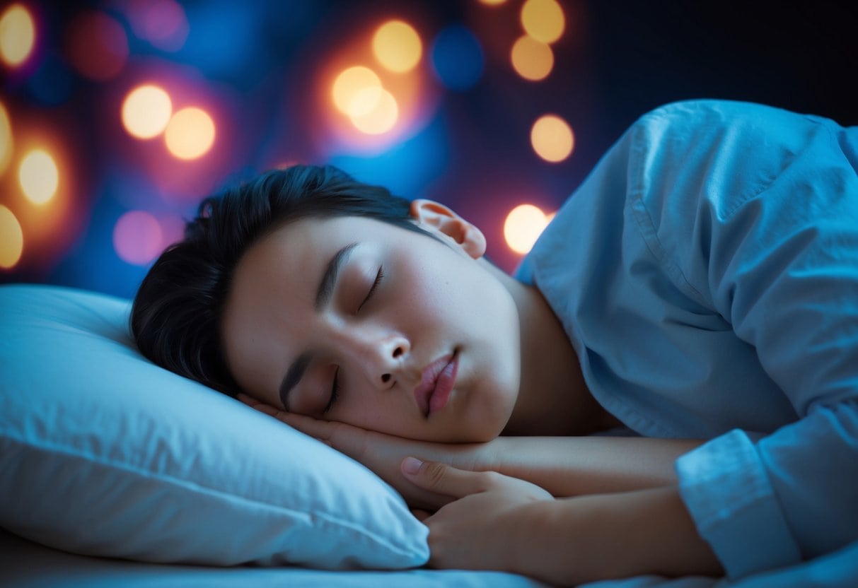 Dreams are messages from the deep 5 Dreams are messages from the deep | Young person sleeping peacefully with colorful bokeh background