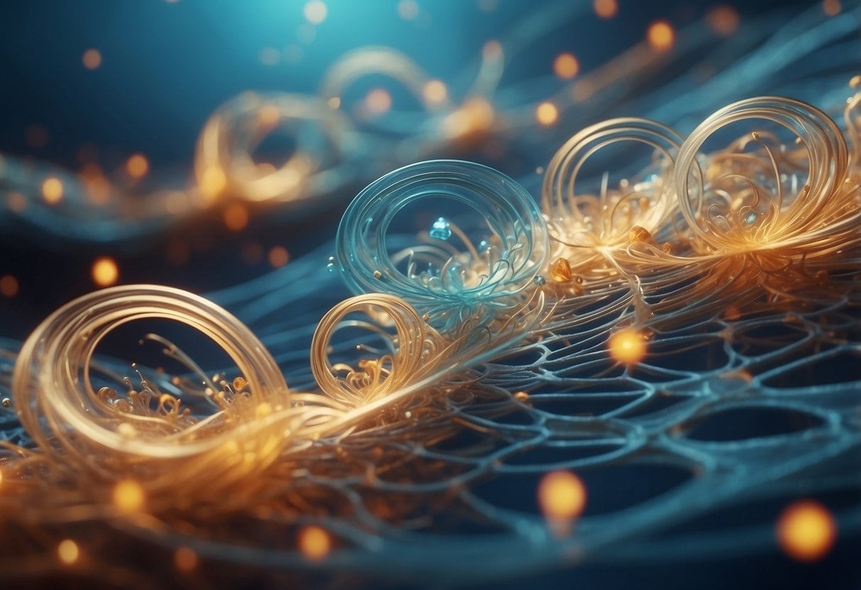 Lucid Dreams and the Dreamworld 2 Lucid Dreams and the Dreamworld | Abstract golden spirals and glowing particles on blue