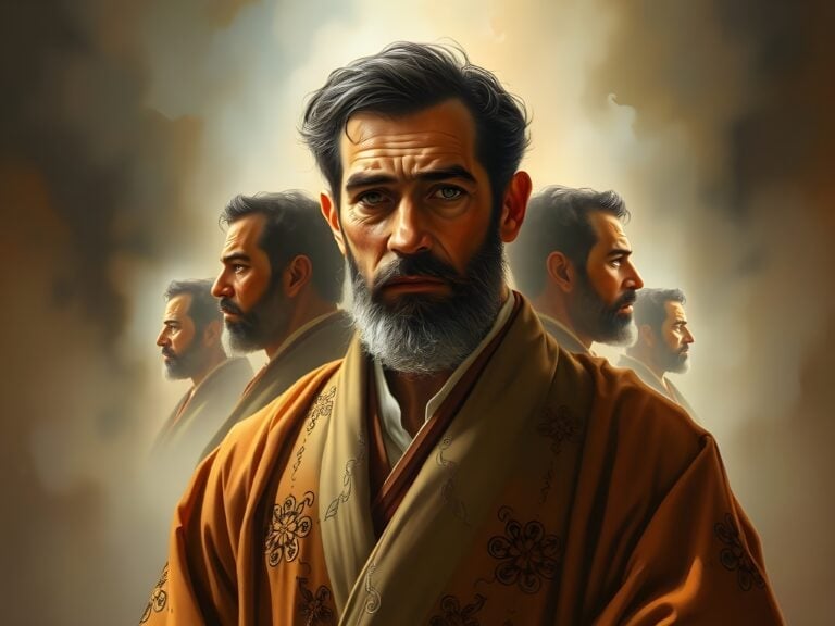 the core concepts of seth’s teachings | Artistic illustration of three men in traditional robes