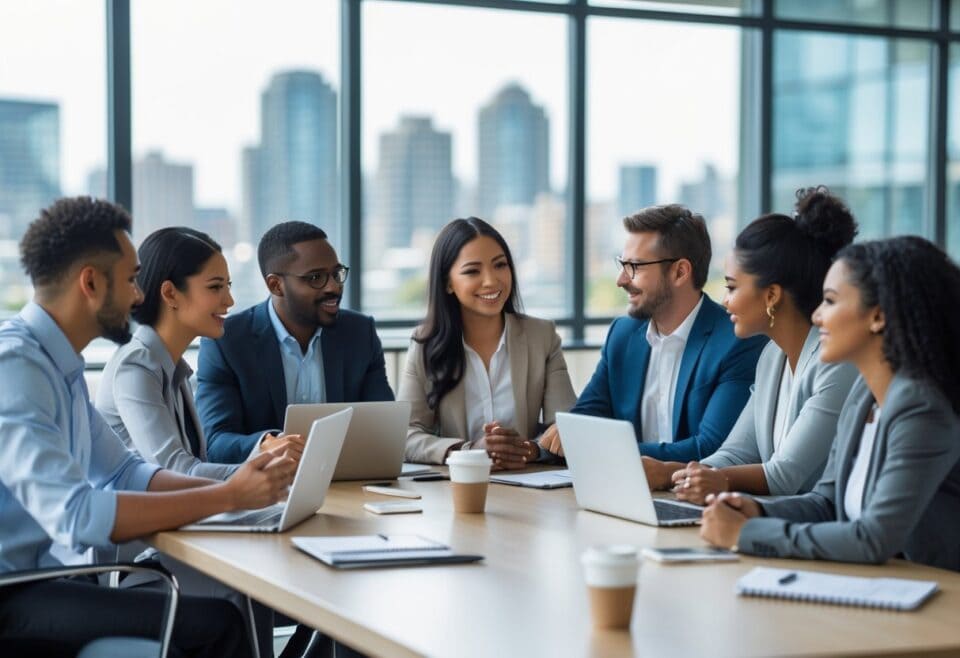 Without Our Consciousness Reality Does Not Exist | Diverse business team discussing project in office